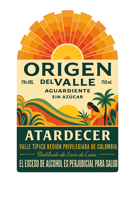 AGUARDIENTE ORIGEN ATARDECER
